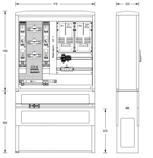 UESA ZAS Bezug 1 Zähler bis 250A