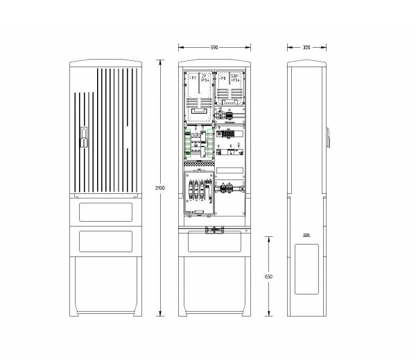 UESA ZAS Bezug bis 63A mit 230V & 400V 16A Abgänge